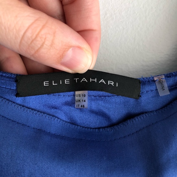 Elie Tahari royal blue sleeveless dress size 10 - Picture 4 of 6